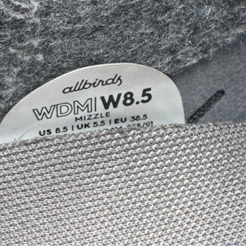 Allbirds Wool‎ Dasher Mizzle Women’s 8.5 Gray Blue Running Shoes